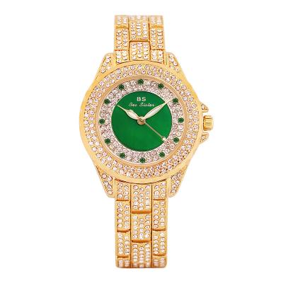 China Elegant Lady Dress Watch 1623 Gold Water Resistant Crystal Diamond Women Wristwatches For Girls Fashion High End Stainless Elegant Luxury Design for sale