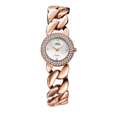 China Water Resistant G&D Brand A011B Female Quartz Watches Small Elegance Gold Chain Bracelet Wristwatches China Suppliers for sale