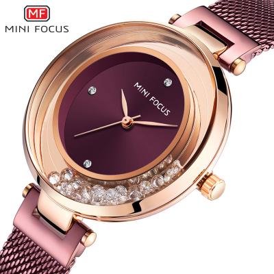 China Water Resistant Fashion Women Watches Stainless Steel 2020 Elegant Mini Focus 0254 Ladies Strap Diamond Quartz Watch Luxury Reloj for sale