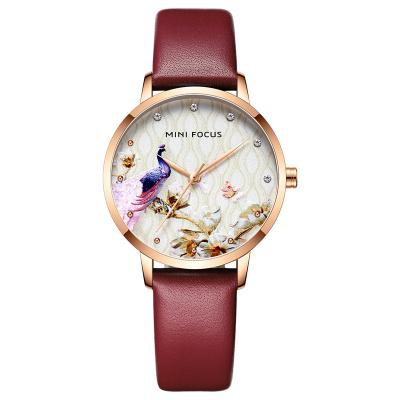 China Water Resistant MINI FOCUS 0330 L Fashion Quartz Luxury Female Watches Top Brand Leather Strap Women Wrist Watch For Lady Watch Custom for sale