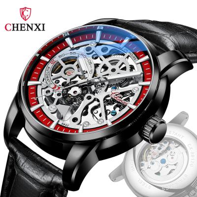 China Water Resistant Chenxi 8842 L New AutomaticWatch In China Leather Belt Mechanical Hollow Watch Skeleton Wristwatch Men's OEM Watch for sale