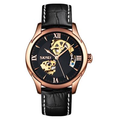 China Skmei 9223 Movement Logo Water Resistant Luxury Automatic Mechanical Watches Leather Strap Waterproof High Quality Custom Mechanic Watch Men for sale