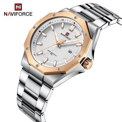 China Luxury Brand Hand Watch Date NAVIFORCE 9200SRG Rose Gold Watches Men Wrist Low MOQ Logo Watch OEM Custom Calendar Quartz Automatic for sale