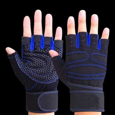 China Protect Palm LCFC Workout Fitness Weightlifting Bodybuilding Gym High Quality Ventilated Recycling Gloves for sale