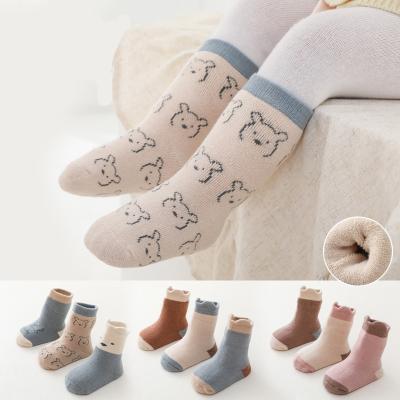 China LCFC baby socks new design winter cute cartoon infant comfortable thick warm breathable boy&girl scrambled socks for sale