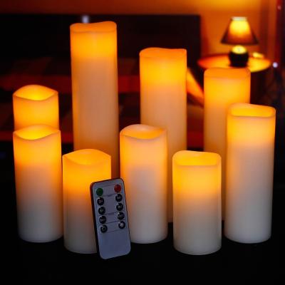 China Pillar Shape Flameless Flickering LED Pillar Candle for sale