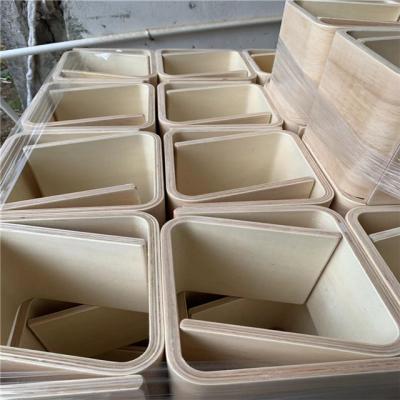 China Wood Factory Customized CNC Bent Wood Desk Furniture , Curved Plywood Chairs Parts* for sale