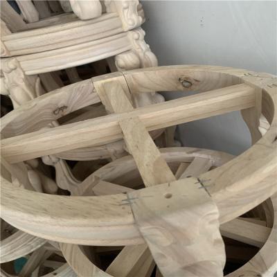 China Furniture Dining Table Chair Legs Wooden Rubber Wood Carved Foot for sale