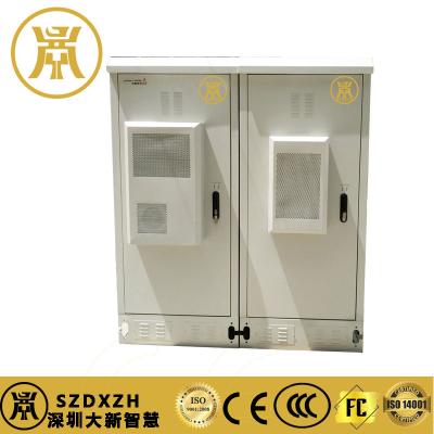 China Dual Compartment Lockable Electrical Cabinet Galvanized Steel Power Supply Enclosure for sale