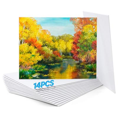 China Inkjet Printing 14 Pack 8*10 Inch Canvas Panel Blank Canvas Hot Selling Art Canvas Panel For Painting for sale