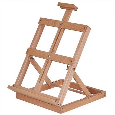 China Easel Beech Wooden Duty Studio Adjustable Tabletop H-Frame Wooden Painting Easel for sale