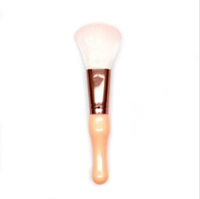 China Fan Brush Handle Blush Brush Fiber Hair Powder Makeup Brush Portable Beauty Tool for sale