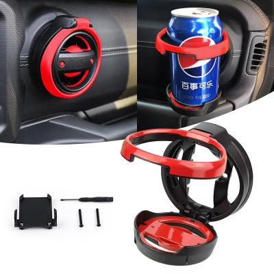 China ABS Plastic Used For Jeep Wrangler JL 2018 2019 2020 Car Dash Air Vent Water Cup Holder Foldable Drink Holder Bracket Accessories for sale