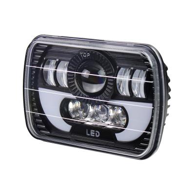 China 5X7 led headlights aluminum led sealed beam with high-low driver-beam headlight kits for Jeep Wrangler Yj Cherokee Xj for sale