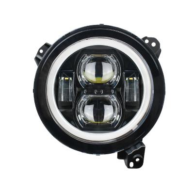 China 9 Inch LED Headlight With Halo Angle Eyes DRL Kits For JL 2018 2019 2020 Universal for sale