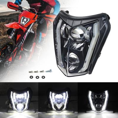 China Motorcycle LED Headlight Assembly Fit For EXC XCF SX F SMR Enduro Dirt Bike Motocross Supermoto 2017 2018 Universal Model for sale