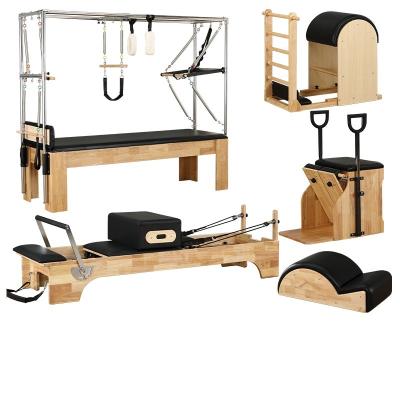 China Gym Fitness 5-in-1 Yoga Wood Body Balanced Pilates Reformer Machine Equipment Set The Pilates Bed Standard for sale