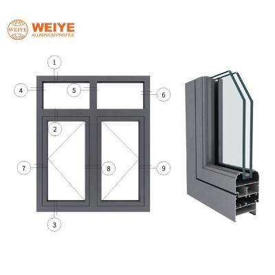 China Chinese factory precise cut 6063 t5 swing aluminum door and window frame for sale