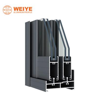 China door & Window Double Track Sliding Wardrobe Doors Aluminum Profiles for sale