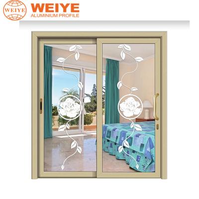 China Sliding Chinese Factory Modern Design Direct Aluminum Glass Doors Front Entrances Design for sale