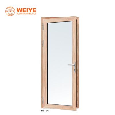 China 2020 New Myanmar Style Double Glass Aluminum Swing Door Side Hung Swing Door Profile Frame for sale