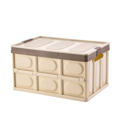 China Durable Collapsible Plastic Folding Storage Bins Crates Car Trunk Organizer Storage Box For Clothes Toys for sale