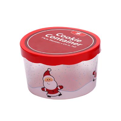 China PP Christmas Candy Cookie Food Container Hard Plastic Microwavable Boxes With Lid for sale