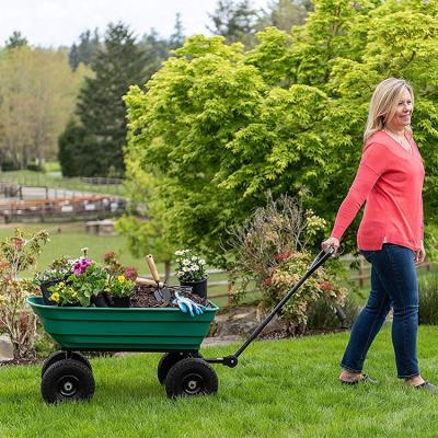 China Poly Farm Plastic Garden Dump Wagon Garden Wagon Cart Garden Cart for sale