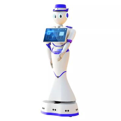 China Face Recognition Intelligent AI Reception Robot Hospital, Restaurant, Supermarket, Shopping Mall, Company Smart Guide Robot for sale