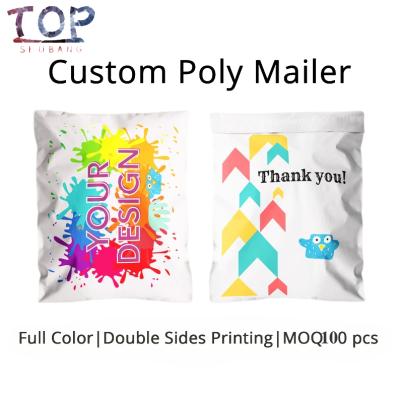 China Plain Custom Plastic Manufacturing Logo White Poly Mailer Bag Teardrop Bags Heavy Duty Waterproof Mailing Mailing Bag for sale