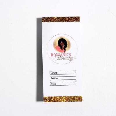 China Sustainable Low Cost Customized Hair Bundles Tag , Hang Tags For Hair Wrapping for sale