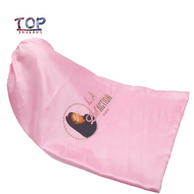 China High Quality SATIN Custom Printing Logo Wig Hair Hoods Satin Long Hair Sleep Hood for sale