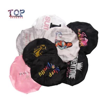 China Character Logo Women Satin Bonnet Edge Custom Wraps Virgin Hair Extensions Bundle Wigs To Bag Hair Pillow Bundle Boxes for sale