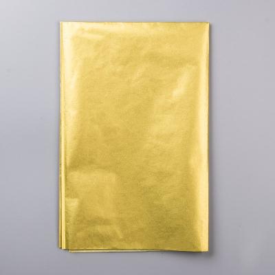 China 100pcs Gold Color Party Wrapping Paper Handmade Floral Home Decoration Tissue Wrapping Paper Party Wrapping Paper for sale