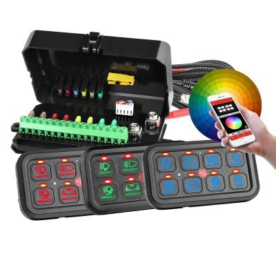 China Momentary Task Group Pulse Mode RGB 8 Band Switch Panel Toggle Programmable System for sale