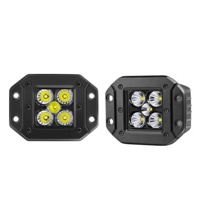 China Black Panel Design 2 Piece Per Box Mount 50W 4X4 12 Volt Flush Beam Flood Spot Beam Car Led Work Light for sale