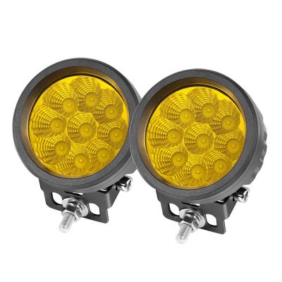 China 2021 Diecast Aluminum Housing Led Car Lights Fog 3.5 Inch Round Flood Lamp 27 Watt Growing Led Work Light for sale