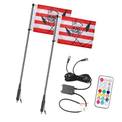 China 2 Pieces 47 Inch 4Ft W/Flag Multicolor Models Led Whip 4 Feet 47 Inches for sale