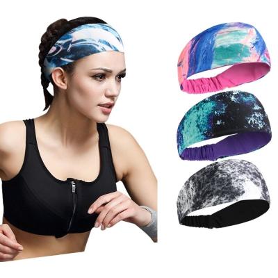 China Multifunctional wholesale sports men's colorful women's headband/elastic wide band/hair sports non slip headband for sale