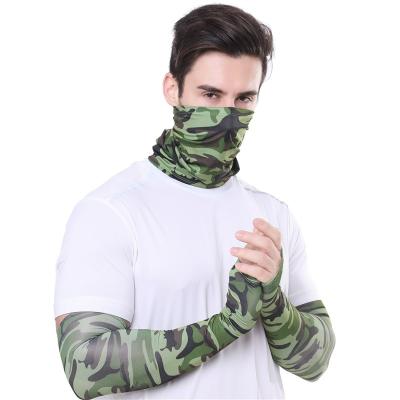 China Breathable Anti-Slip Sun Protection Bandana Neck Cuff Head Wrap Balaclava Face Cover And Arm Sleeves Set For Outdoor Activities for sale