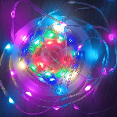 China Waterproof garden Christmas tree led strip dc5v usb charging rgb 2835 accessible copper led strip for sale