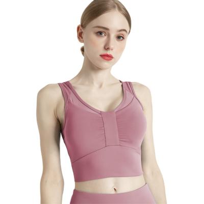 China Wholesale High Quality Antibacterial Running Comfortable Sports Gym Fitness Yoga Bra Top Women Vest for sale