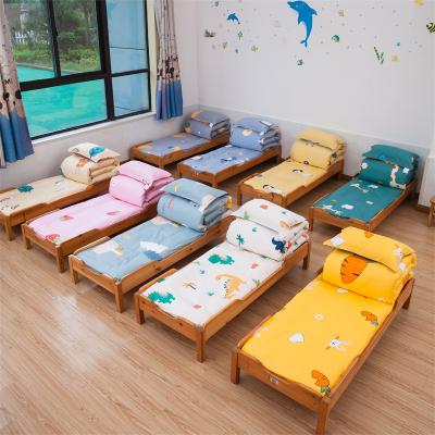 China Nondisposable Cartoon Printed Kindergarten Three Piece Baby Duvet Cover Set China Bedding Set Normal Kids Bedding Set for sale