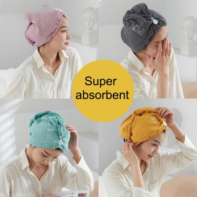 China QUICK DRY Super Absorbent Microfiber Hair Wraps High Quality Towel Drying Head Bath Spa Turban Wrap for sale