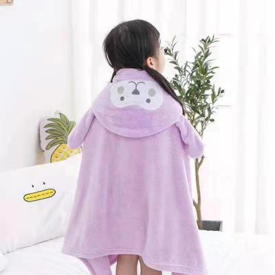 China New type cartoon coat kids microfiber towel child towel manufacturer viable pain appealing price kids for sale