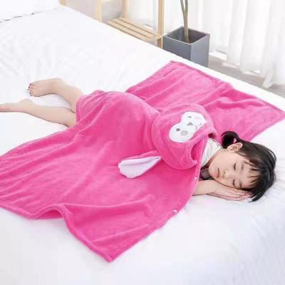 China Organic Sustainable Good Quality Newest Design Simple Cartoon Kids Cloak Towel Kids Microfiber Kids Bath Towel for sale