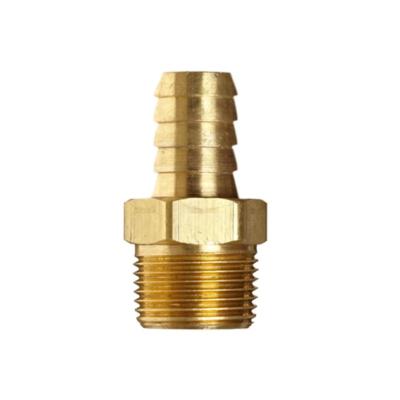 China Fitting Machinery Nipple Pipe Fitting Hexagon Pagoda Brass Threaded Connector Outside Tube for sale