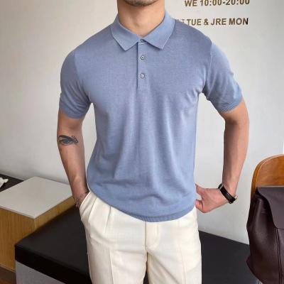 China 2023 Latest Summer Striped Polo Neck Breathable Men's Polo Shirt Factory Wholesale Customized Logo Polyester/Cotton for sale