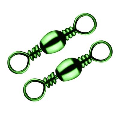 China NEW Color Bulk Fishing Tackle Brass Plating High Quality Barrel Fishing Swivel for sale