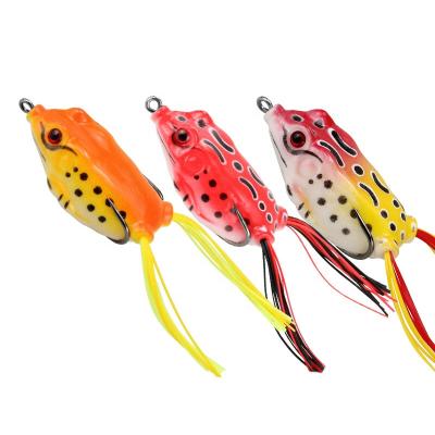 China Fishing Rubber Handmade Lure Beard Bass Snakehead Frog Soft Hollow Body Fishing Frog Lure for sale